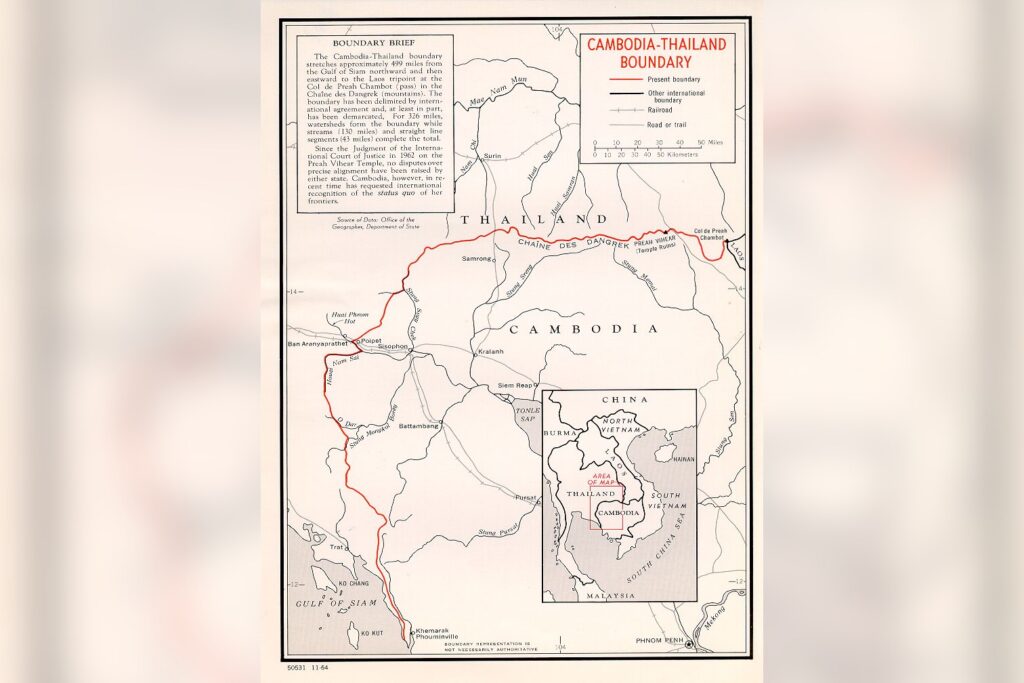 Cambodia Thailand Border Map