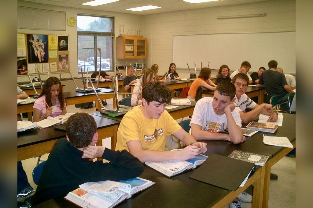 High School Students In A Classroom